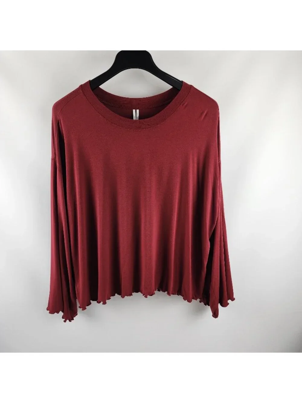 Anthropologie Shirt Womens Large Rust Maroon Tunic Top